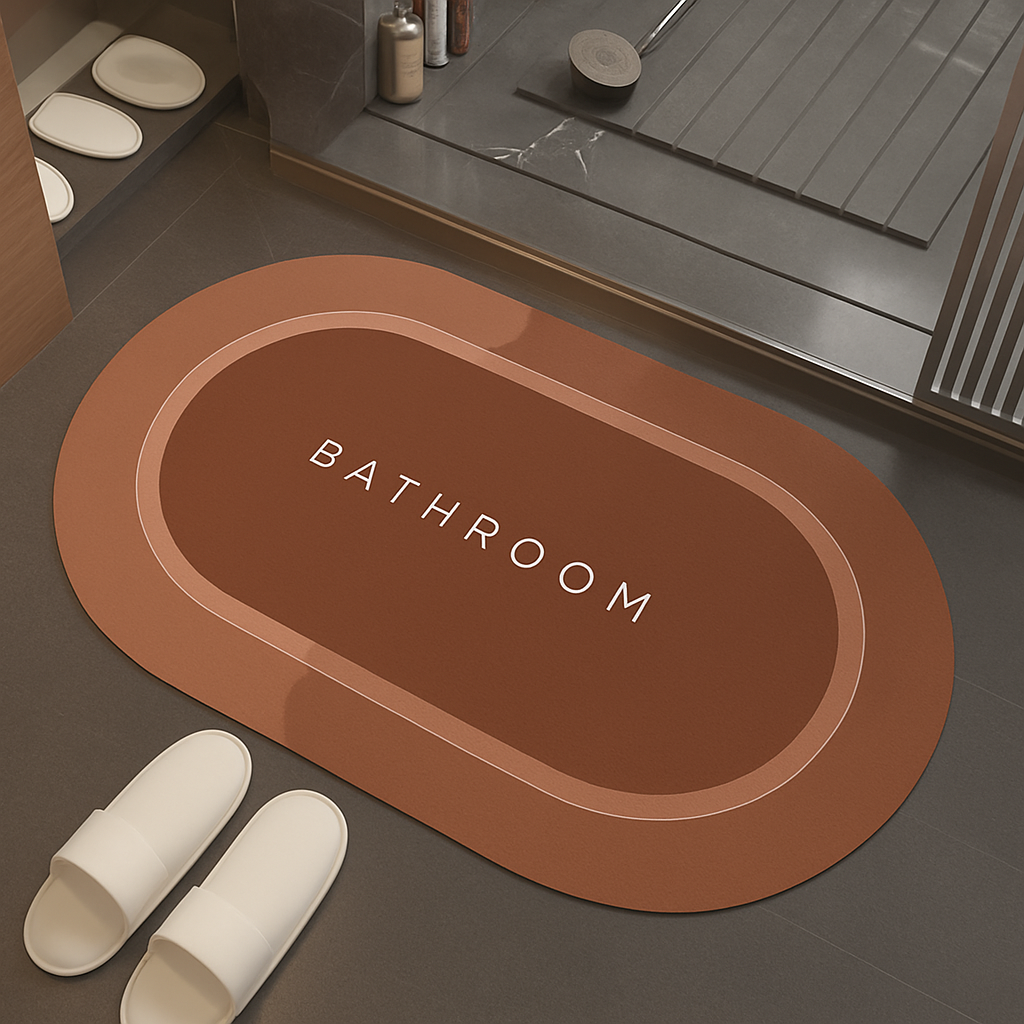 Quick Drying Water Soak Bathroom Mat Water Absorbent Door Mat Floor Mat, Doormat, Bathroom Carpet Cushion Mat (60 * 40) Non-Slip Rug, Soft Microfiber