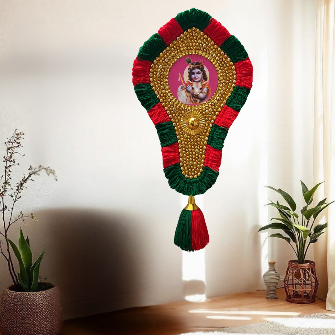 Exquisite Wall Hanging Nettipattam with Divine Elegance ( 2 Feet Length)