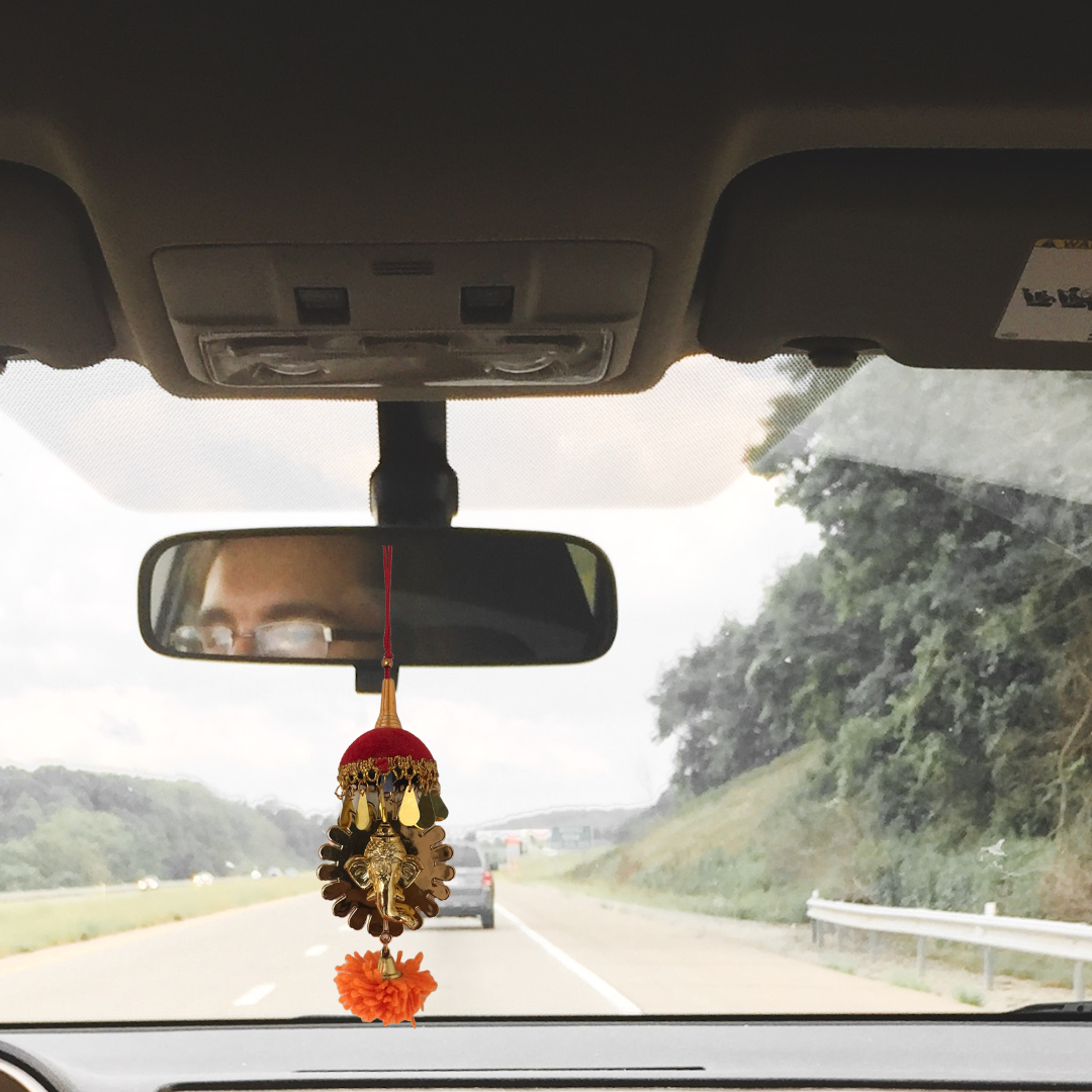 3-Inch Elephant Miniature & Double-Sided car Hanging Ganesha