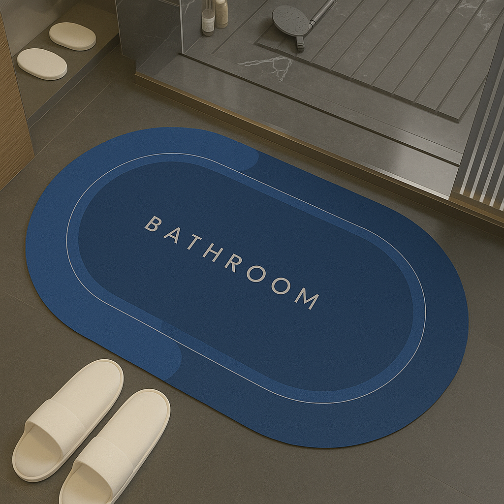 Quick Drying Water Soak Bathroom Mat Water Absorbent Door Mat Floor Mat, Doormat, Bathroom Carpet Cushion Mat (60 * 40) Non-Slip Rug, Soft Microfiber