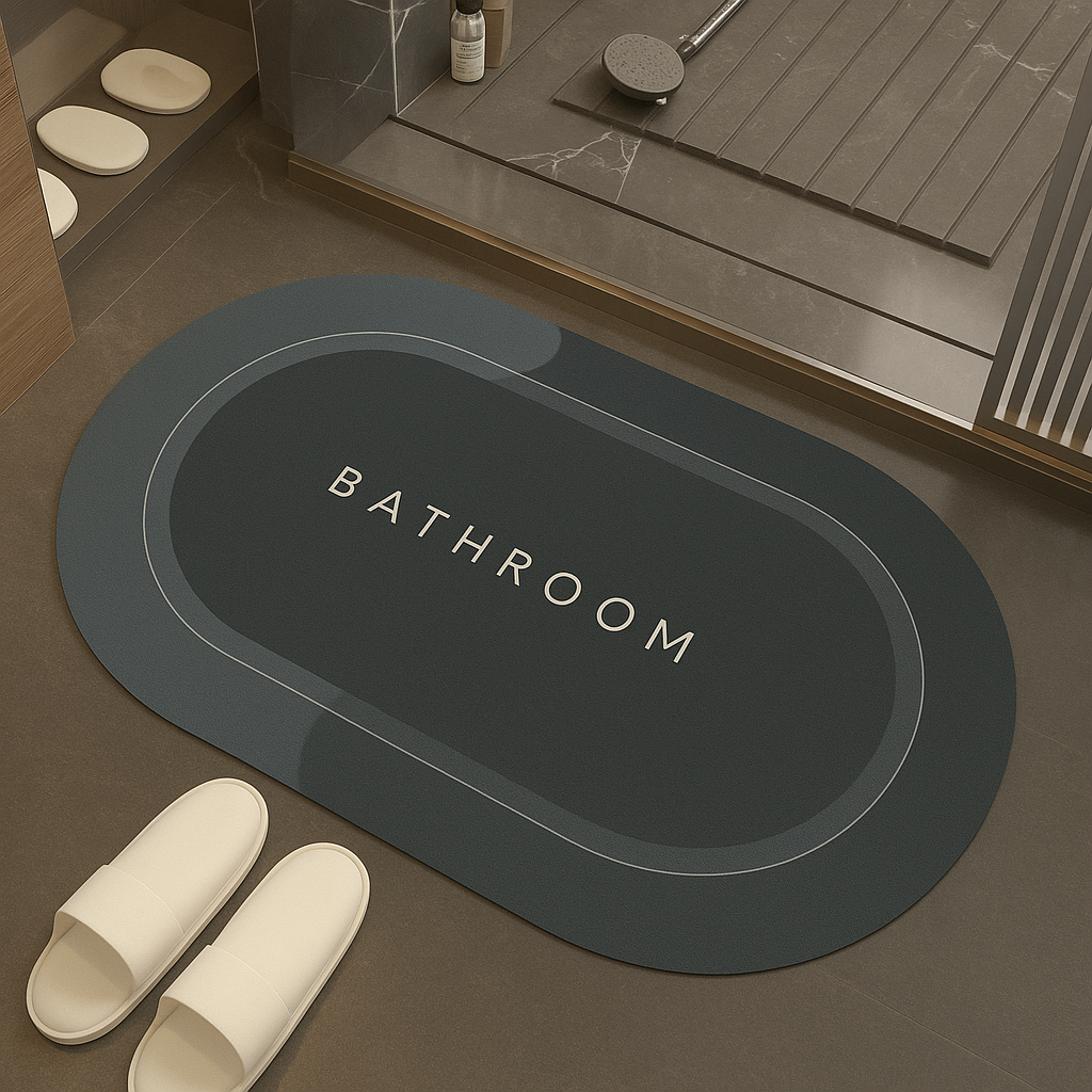 Quick Drying Water Soak Bathroom Mat Water Absorbent Door Mat Floor Mat, Doormat, Bathroom Carpet Cushion Mat (60 * 40) Non-Slip Rug, Soft Microfiber