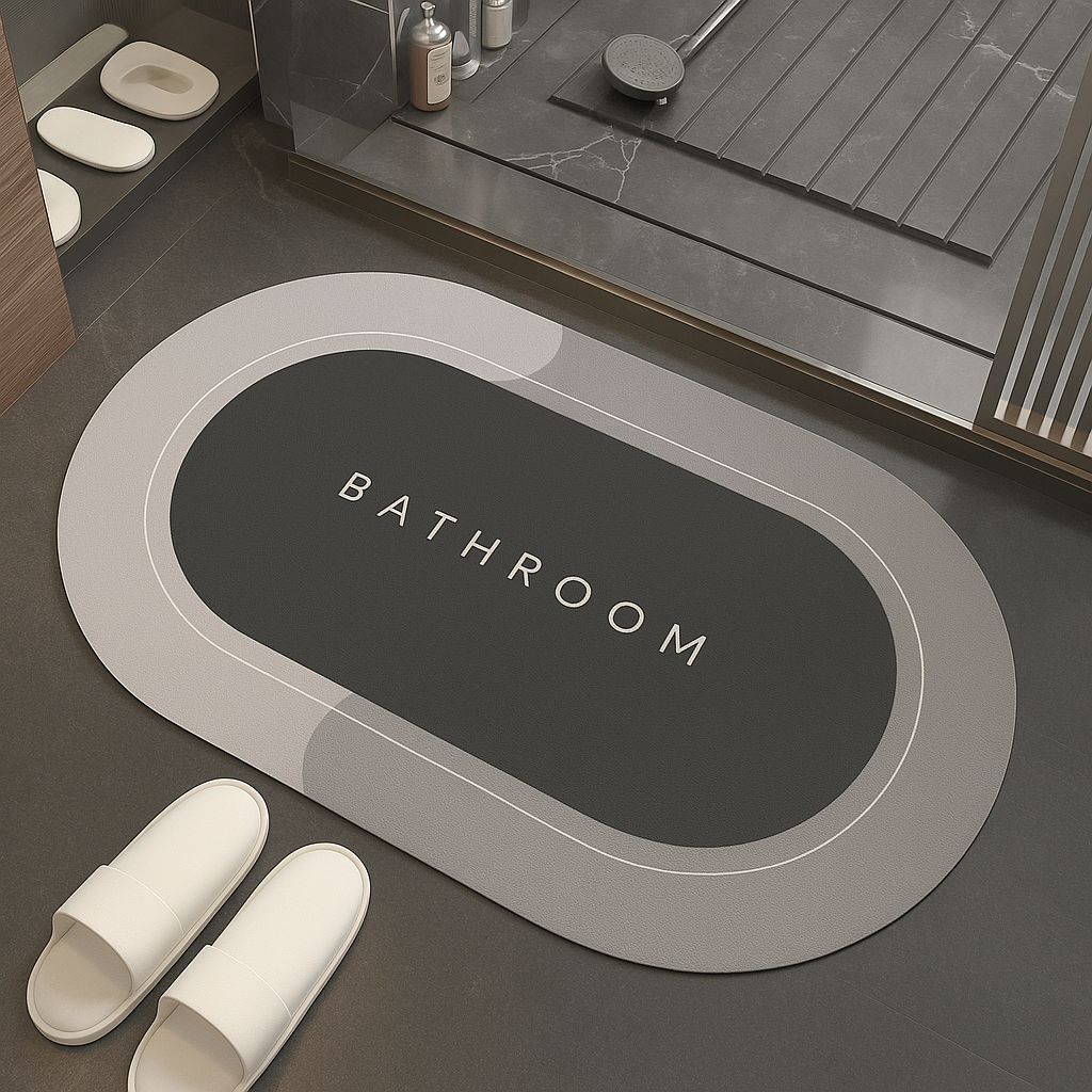 Quick Drying Water Soak Bathroom Mat Water Absorbent Door Mat Floor Mat, Doormat, Bathroom Carpet Cushion Mat (60 * 40) Non-Slip Rug, Soft Microfiber