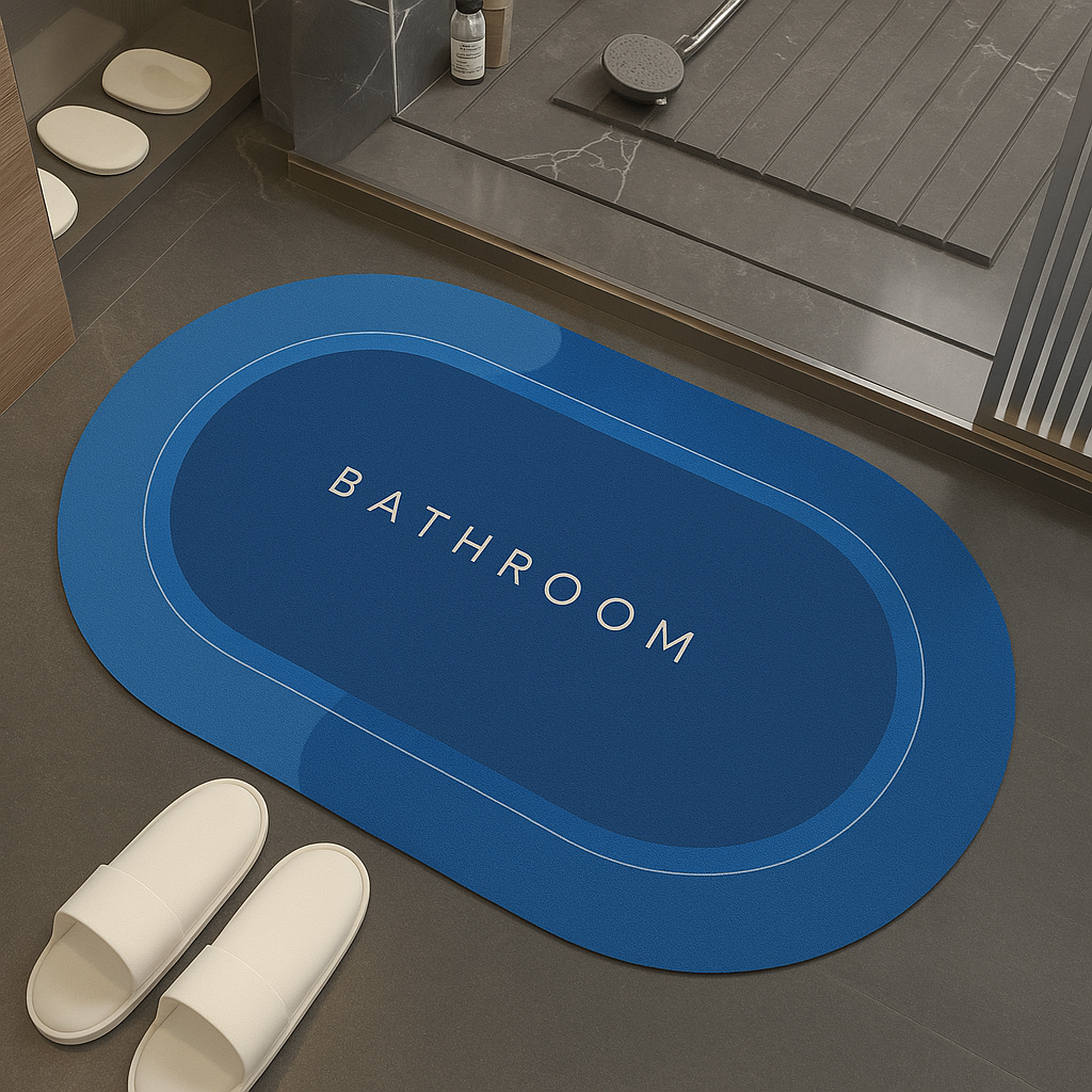 Quick Drying Water Soak Bathroom Mat Water Absorbent Door Mat Floor Mat, Doormat, Bathroom Carpet Cushion Mat (60 * 40) Non-Slip Rug, Soft Microfiber