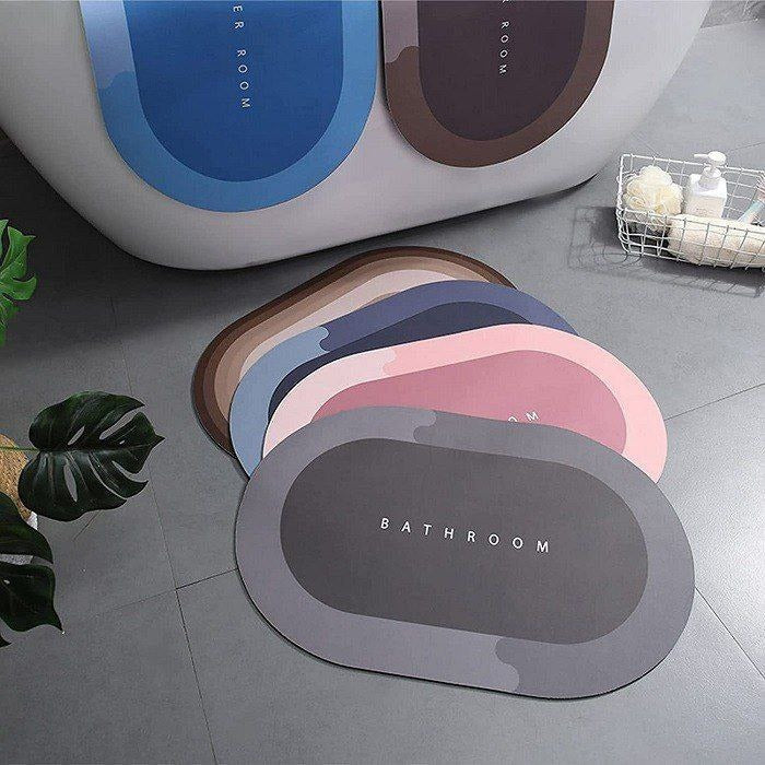 Quick Drying Water Soak Bathroom Mat Water Absorbent Door Mat Floor Mat, Doormat, Bathroom Carpet Cushion Mat (60 * 40) Non-Slip Rug, Soft Microfiber