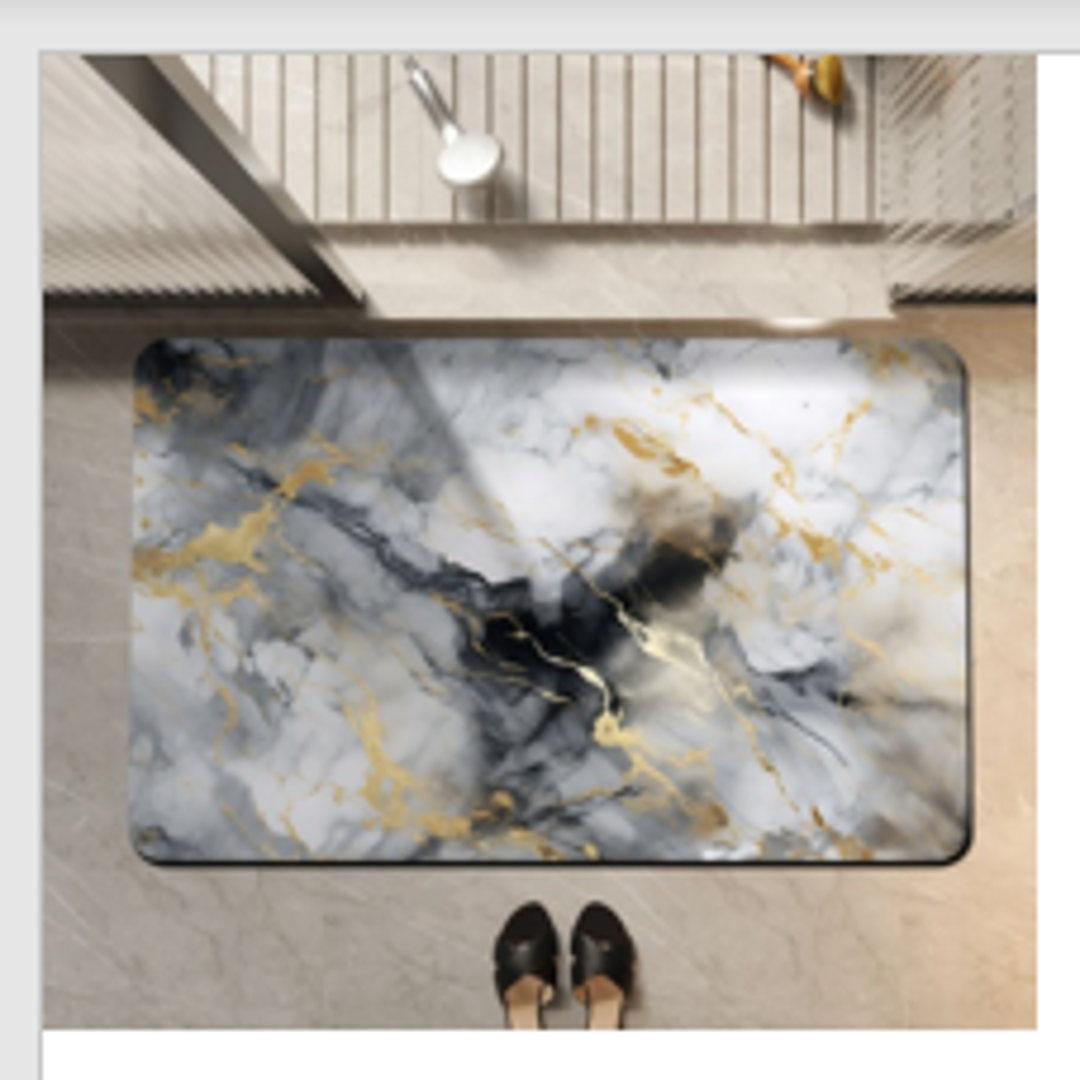 Quick Drying Water Soak Bathroom Mat Water Absorbent Door Mat Floor Mat, Doormat, Bathroom Carpet Cushion Mat (60 * 40 Square) Non-Slip Rug, Soft Microfiber