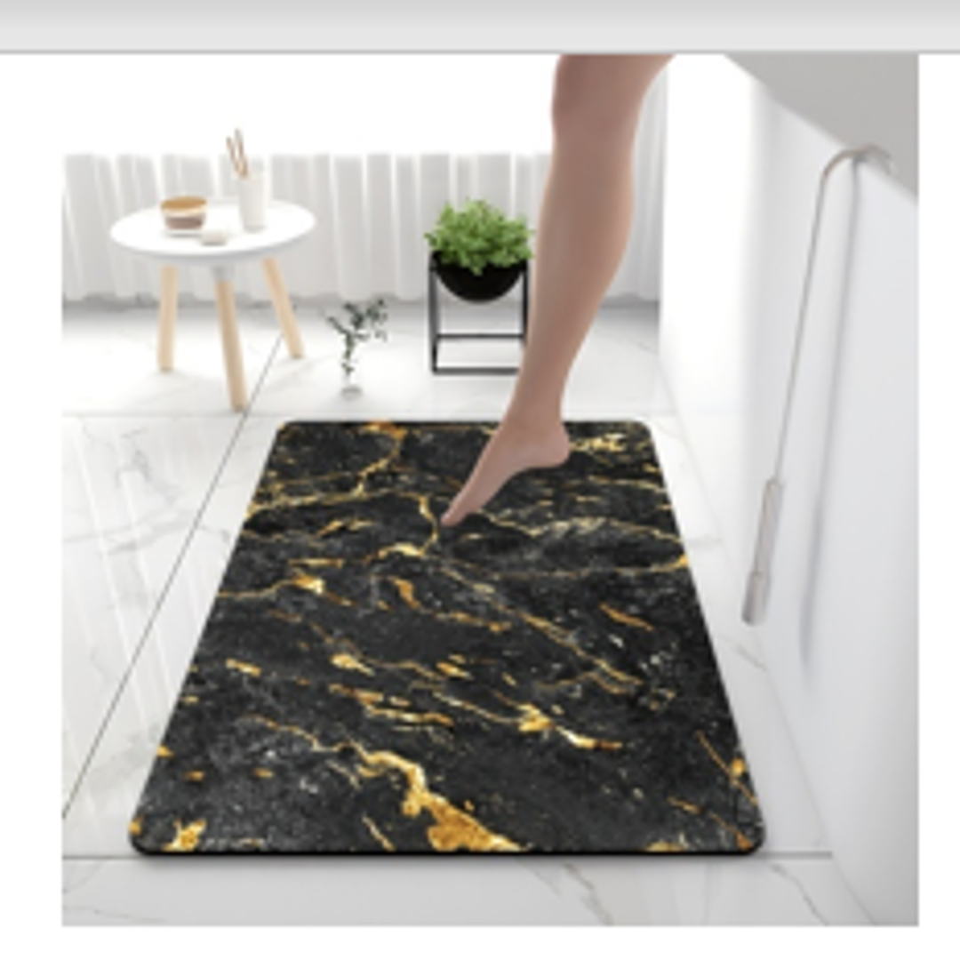 Quick Drying Water Soak Bathroom Mat Water Absorbent Door Mat Floor Mat, Doormat, Bathroom Carpet Cushion Mat (60 * 40 Square) Non-Slip Rug, Soft Microfiber