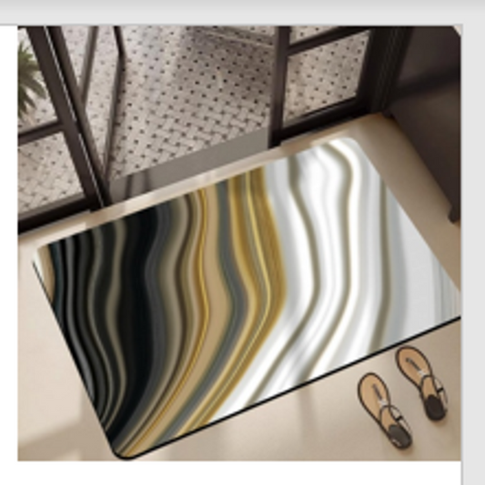 Quick Drying Water Soak Bathroom Mat Water Absorbent Door Mat Floor Mat, Doormat, Bathroom Carpet Cushion Mat (60 * 40 Square) Non-Slip Rug, Soft Microfiber