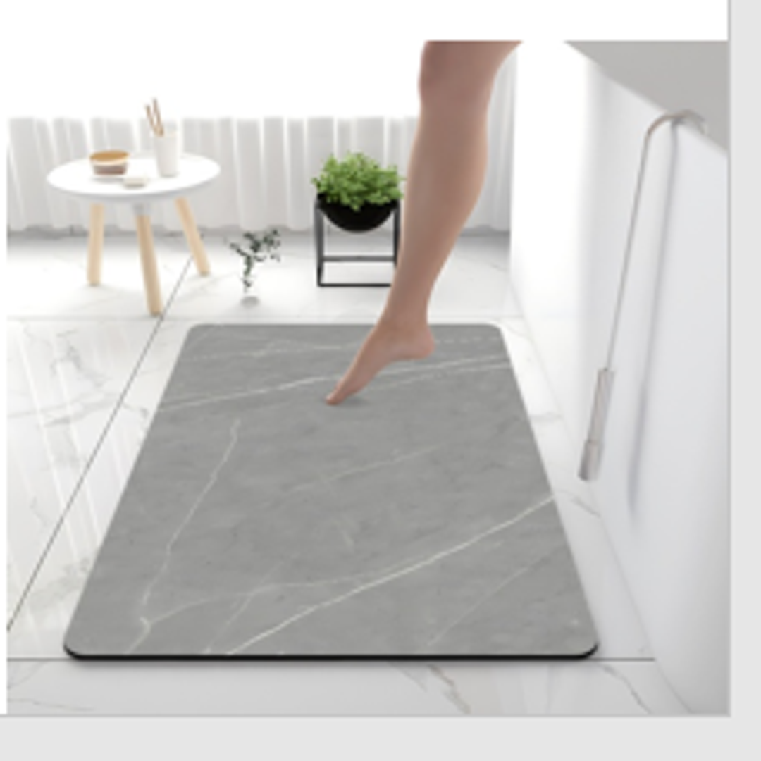 Quick Drying Water Soak Bathroom Mat Water Absorbent Door Mat Floor Mat, Doormat, Bathroom Carpet Cushion Mat (60 * 40 Square) Non-Slip Rug, Soft Microfiber