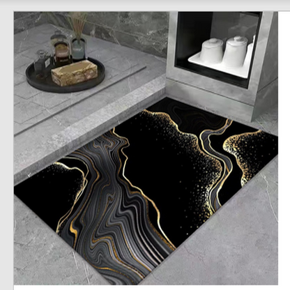 Quick Drying Water Soak Bathroom Mat Water Absorbent Door Mat Floor Mat, Doormat, Bathroom Carpet Cushion Mat (60 * 40 Square) Non-Slip Rug, Soft Microfiber