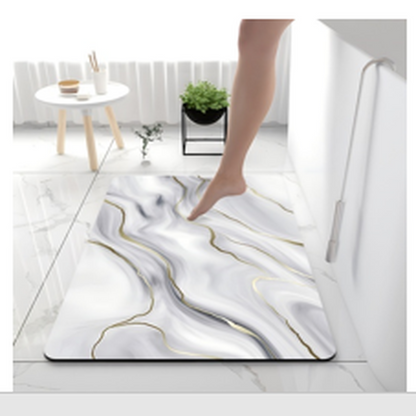 Quick Drying Water Soak Bathroom Mat Water Absorbent Door Mat Floor Mat, Doormat, Bathroom Carpet Cushion Mat (60 * 40 Square) Non-Slip Rug, Soft Microfiber