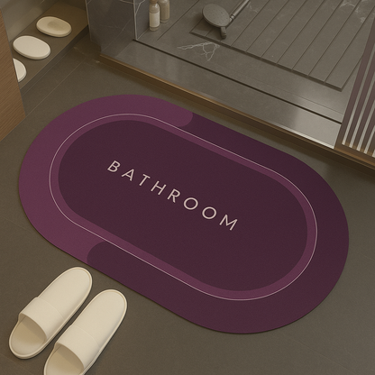 Quick Drying Water Soak Bathroom Mat Water Absorbent Door Mat Floor Mat, Doormat, Bathroom Carpet Cushion Mat (60 * 40) Non-Slip Rug, Soft Microfiber